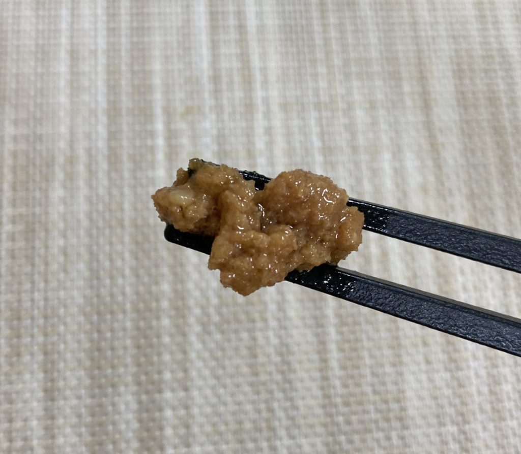 背脂ニンニク醤油味の肉カスアップ